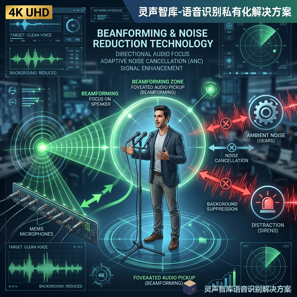 声学降噪与波束成形原理图