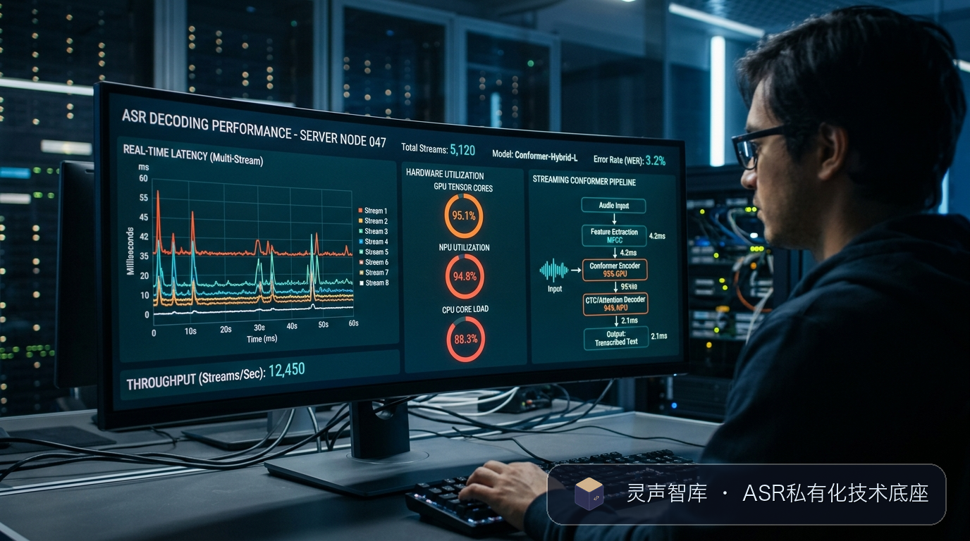 国产异构硬件服务器机房内网多路离线语音转写解码性能监控