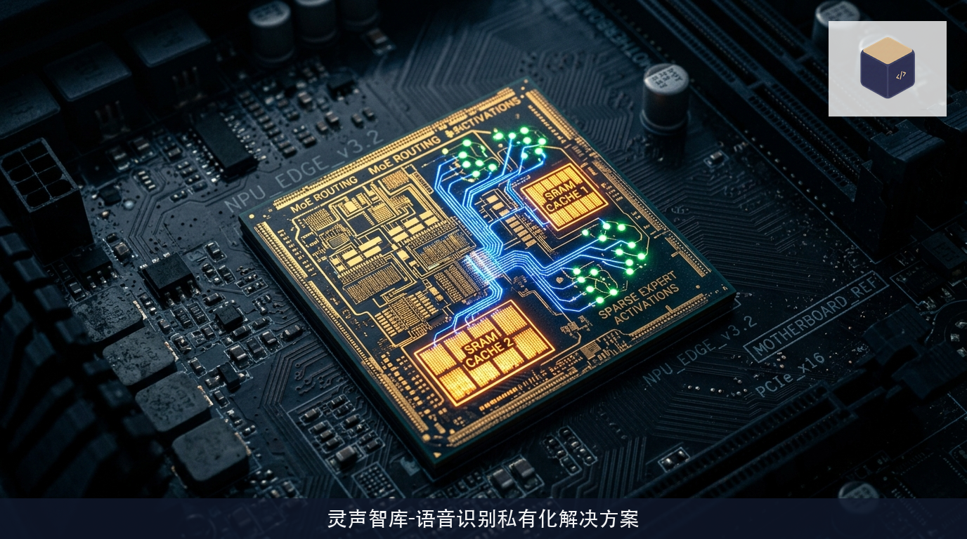 轻量MoE模型在边缘个人终端与片上SRAM驻留示意图