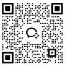 Close up of a clean stylized QR code presented on a white card for mobile scanning